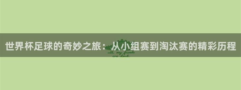 世界杯2026比赛时间表:世界杯足球的奇妙之旅:从小组赛到淘汰赛的精彩历程