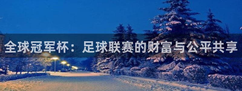 世界杯第一场比赛:全球冠军杯:足球联赛的财富与公平共享